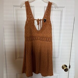 Forever21 Orange mini dress with lace detailing